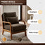 LLappuil Accent Chair, Mid-Century Modern Reading Single Sofa Chair for Living Room Brown