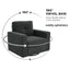 LLappuil 360° Swivel Accent Chair, Mid-century Living Room Chair, Single Sofa Reading Chair for Living Room, Nubby Woven Fabric
