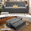 LLappuil 73" Pull Out Sofa Bed Queen Size, Loveseat Sofa Convertible Sleeper Sofa Bed, Corduroy Sofa Couch for Living Room Gray