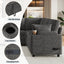 LLappuil 110" Sectional Sofa, Sectional Couch with Pull Out Sofa Bed Queen Size, 6 Seat Chenille Sofa with Hidden Storage Armrest, Cup Holders, Charging Ports for Living Room Gray