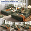 LLappuil 2 Piece Chaise Lounge Chair Indoor, Corduroy Boneless Sofa Bed, Deep Seat Sleeper Couch Reading Chairs, Cloud Sofas Couches for Living Room, No Assembly Required Green