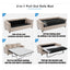 LLappuil Pull Out Sofa Bed Queen Size, 82" 3 Seat Sofa Convertible Sofa Bed, Velvet Sofa Couch with Memory Foam Mattress for Living Room Beige