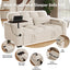 LLappuil 65" Pull Out Sofa Bed, Corduroy Sofa Couch Covertible Sofa Bed, Loveseat Sofa for Living Room Beige