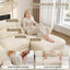 LLappuil 69" Loveseat Sofa, Modular Sectional Couch with Movable Ottoman, Cloud Chenille Sofa Couch for Living Room