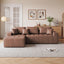 LLappuil 108" Sectional Sofa, Modular Sectional Couch with Right Chaise, Deep Seat Faux Leather Cloud Sofa for Living Room