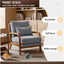 LLappuil Accent Chair, Mid-Century Modern Reading Single Sofa Chair for Living Room Light Gray