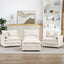 LLappuil Modular Sectional Sofa, Sectional Couch with Movable Ottoman, Chenille 4 Seat Cloud Sofa Couch for Living Room Beige
