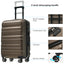 LLappuil 6 Piece Luggage Set, ABS Hardshell Suitcases with Dual Spinner Wheels for Travel & Business