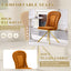 LLappuil Dining Chair Set of 2, 2 Piece Upholstered Accent Chairs for Dining Room, Living Room Orange