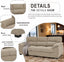 LLappuil 81" Mid-Century Modern Sofa, 3 Seat Sofa Cloud Couch for Living Room, Linen Camel