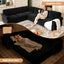 LLappuil Sectional Sofa, Sectioanl Couch with Pull Out Sofa Bed King Size, Chenille Sofa Conertible Sofa Bed for Living Room