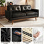 LLappuil 65" Loveseat Sofa, Love Seat Small Sofa Couch for Living Room, Bedroom, Compact Space, Foil Fabric Black