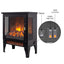 LLappuil 18" Electric Fireplace, Freestanding Electric Fireplace Stove Heater with 3D Flame Effect for 800 Sq. Ft, 1400W /700W heat/ 5000 BTU Black
