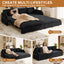 LLappuil King Size Pull Out Sofa Bed, Compact Loveseat Sofa Covertible Sofa Bed with USB Port, Side Pocket , Chenille Sofa Couch for Living Room