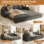 LLappuil King Size Pull Out Sofa Bed, Compact Loveseat Sofa Covertible Sofa Bed with USB Port, Side Pocket , Chenille Sofa Couch for Living Room