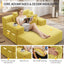LLappuil Chaise Lounge Chair Indoor, Corduroy Boneless Sofa Bed, Deep Seat Sleeper Couch Reading Chairs, Cloud Sofas Couches for Living Room, No Assembly Required Yellow