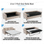 Lappuil 82" Pull Out Sofa Bed Queen Size, Mid-century 3 Seat Sofa with 3.35" Memory Foam Mattress, Convertible Sofa Bed with Rivet Handrail Armrest for Living Room Dark