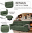 LLappuil 81" Mid-Century Modern Sofa, 3 Seat Sofa Cloud Couch for Living Room, Linen Green