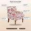 LLappuil Accent Chair, Mid-century Floral Armchair with Nailhead Trim, Solid Wood Legs, Living Room Single Sofa Chair Reading Chair