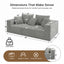 LLappuil 94" Boneless Couch, Corduroy 3 Seat Sofa, Deep Seat Cloud Sofa Couch for Living Room