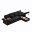 LLappuil 108" Sectional Sofa, Oversized Sectional Couch with Pull Out Sofa Bed, Chenille Sofa Couch Convertible Sofa Bed with Recliner Chair, Small Tabletop, Storage Chaise for Living Room