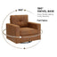 LLappuil 360° Swivel Accent Chair, Mid-century Living Room Chair, Single Sofa Reading Chair for Living Room, Nubby Woven Fabric