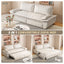 LLappuil 73" Pull Out Sofa Bed Queen Size, Velvet Loveseat Sofa Couch Convertible Sofa Bed for Living Room Beige