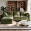 LLappuil 97" Sectional Sofa, L Shaped Sectional Couch with Ottoman, Linen Boneless Cloud Couch for Living Room