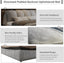 LLappuil Upholstered Platform Bed King Size, Oversized Wood Bed Frame with Padded Backrest Beige