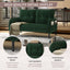LLappuil Loveseat Sofa, 47" Small Couch, Love Seat Corduroy Sofa Couch for Compact Space Green