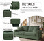 LLappuil 69" Loveseat Sofa, Upholstered Couch with 2 Throw Pillows for Living Room, Linen Green
