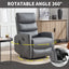 LLappuil Recliner Chair, 360° Swivel Massage Recliner Chair with Heat, Nursery Glider Rocker Faux Leather Recliner Chair for Living Room Beige