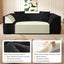 LLappuil 80" Futon, 3 Seat Sofa Convertible Sofa Bed, Chenille Sofa Couch for Living Room Black