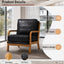 LLappuil Accent Chair, Mid-Century Modern Reading Single Sofa Chair for Living Room, Foil Fabric