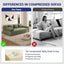LLappuil Futon Sofa Bed, 79" Loveseat Sofa Convertible Sofa Bed Queen Size, Corduroy Sofa Couch for Living Room Green