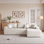 LLappuil 108" Sectional Sofa, Modular Sectional Couch with Left Chaise, Deep Seat Faux Leather Cloud Sofa for Living Room