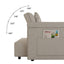 LLappuil Pull Out Sofa Bed Full Size, 65" Loveseat Sofa Convertible Sofa Bed, Chenille Sofa Couch with Small Toptable, Charging Port, Hidden Storage Armrest for Living Room Beige