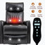 LLappuil Recliner Chair, 360° Swivel Massage Recliner Chair with Heat, Nursery Glider Rocker Recliner Chair for Living Room, Bedroom, Faux Leather Black