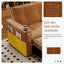 LLappuil 73" Pull Out Sofa Bed Queen Size, Loveseat Sofa Convertible Sleeper Sofa Bed, Corduroy Sofa Couch for Living Room Orange