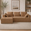 LLappuil 95" Sectional Sofa, Modular Sectional Couch with Right Chaise, Cup Holders, Side Pocket, Corduroy Boneless Sofa Couch for Living Room
