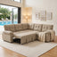 LLappuil 85" x 85" Sectional Sofa, L Shaped Sectional Couch with Pull Out Sofa Bed, Convertible Sofa Bed with Hidden Storage, Polyester Fabric 5 Seat Sofa Couch for Living Room