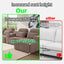 LLappuil 145" Sectional Sofa, Oversized Modular Sectional Sofa with Cup Holder, Hidden Storage, 4 Seat Corduroy Sofa Couch with Chaise for Living Room Brown