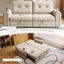 LLappuil 80" Pull Out Sofa Bed Queen Size, Loveseat Sofa Convertible Sofa Bed, Chenille Sofa Couch for Living Room Beige