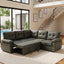 LLappuil 85" x 85" Sectional Sofa, L Shaped Sectional Couch with Pull Out Sofa Bed, Convertible Sofa Bed with Hidden Storage, Foli Fabric 5 Seat Sofa Couch for Living Room