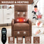 LLappuil Power Lift Recliner Chair, 8‑Point Vibration Massage Reclining Chair with Heat, Faux Leather Reading Chair with Side Pocket, USB Charge Port, Remote Control for Living Room