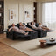 LLappuil 141" Sectional Sofa, Oversized Modular Sectional Couch with Power Electric Recliner, Cloud Sofa Couch with Center Console, USB Charging Ports, Small Tabletop for Living Room