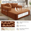 LLappuil Chaise Lounge Chair Indoor, Corduroy Boneless Sofa Bed, Deep Seat Sleeper Couch Reading Chairs, Cloud Sofas Couches for Living Room, No Assembly Required Orange