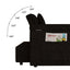 LLappuil Pull Out Sofa Bed Full Size, 65" Loveseat Sofa Convertible Sofa Bed, Chenille Sofa Couch with Small Toptable, Charging Port, Hidden Storage Armrest for Living Room Black