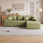 LLappuil 108" Sectional Sofa, Modular Sectional Couch with Left Chaise, Deep Seat Faux Leather Cloud Sofa for Living Room