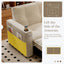 LLappuil 73" Pull Out Sofa Bed Queen Size, Loveseat Sofa Convertible Sleeper Sofa Bed, Corduroy Sofa Couch for Living Room Beige